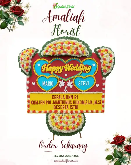 Papan Bunga Pernikahan Wek V